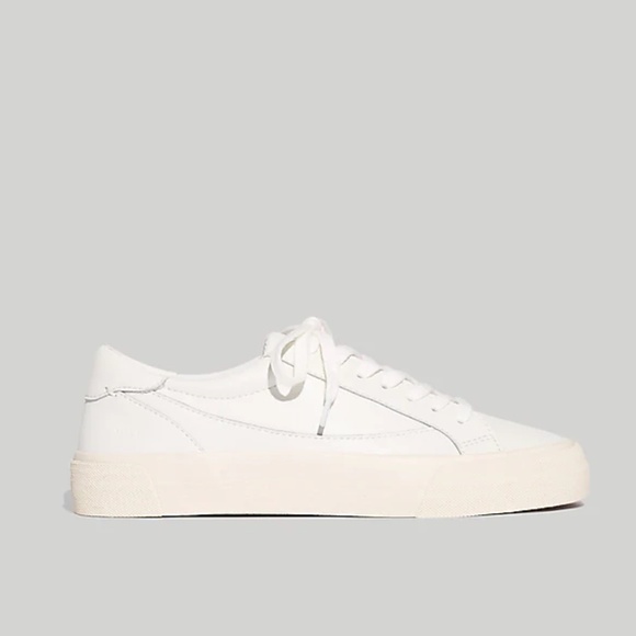 MADEWELL Size 10 Sidewalk Low-Top Sneakers in Pale Parchment $88 ND989 - Picture 2 of 8